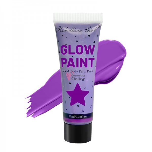 Vopsea Neon pentru Fata și Corp 10ml Glow Paint Mov, 10 ml